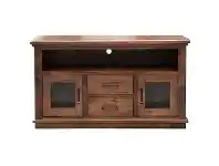 LivingStyles Artemis Pine Timber 2 Door 2 Drawer TV Unit, 140cm offer