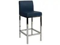 LivingStyles Fuji V2 Commercial Grade Vinyl Upholstered Stainless Steel Counter Stool - Blue offer