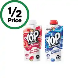 Woolworths Yoplait YOP Kids Yoghurt Pouch – From the Fridge offer