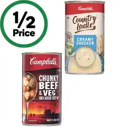 Woolworths Campbell's Country Ladle or Chunky Soup 495-505g offer