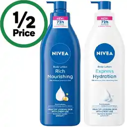 Woolworths Nivea 72hr Moisture Body Lotion offer