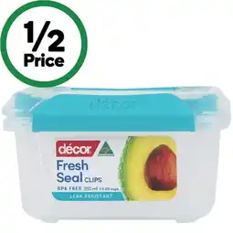 Woolworths Décor Fresh Seal Clips Oblong Container offer