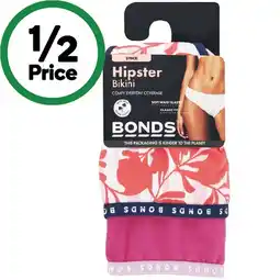 Woolworths Bonds Ladies’ Hipster Bikini Assorted offer