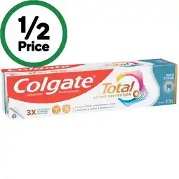 Woolworths Colgate Total Active Prevention Toothpaste offer