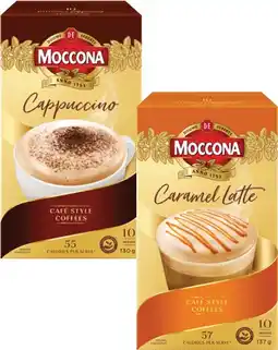Coles Moccona café classics coffee sachets offer