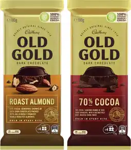 Coles Cadbury old gold block chocolate offer