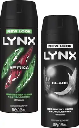 Coles Lynx deodorant body spray offer