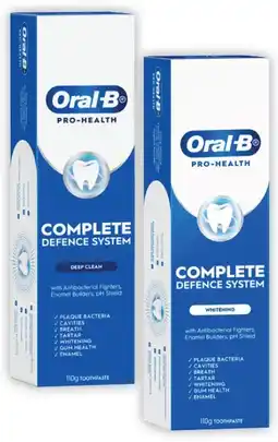 Coles Oral b pro health advanced deep clean or whitening toothpaste offer
