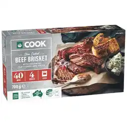 Woolworths Woolworths COOK Slow Cooked Beef Brisket with Bourbon Flavoured BBQ Sauce offer