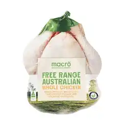 Woolworths Macro Free Range Australian Fresh Whole Plain RSPCA Approved Chicken offer