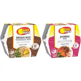 Woolworths SunRice Plain Microwave Rice Cups offer