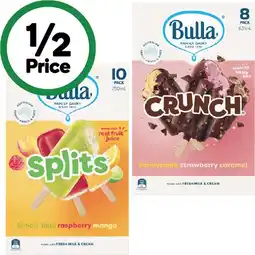 Woolworths Bulla Everyday or Variety Ice Cream Multipacks 472-750ml Pk 8-14 offer