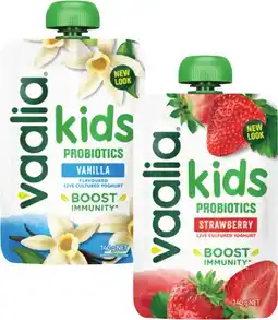 Coles Vaalia Kids Probiotics Yoghurt Pouch offer
