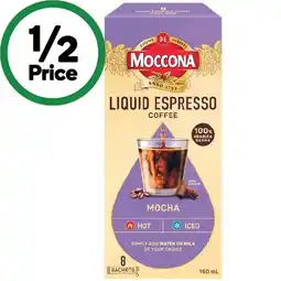 Woolworths Moccona Liquid Espresso Sachets offer