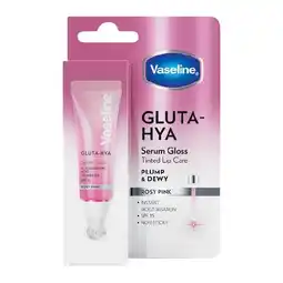 Woolworths NEW Vaseline Gluta-Hya Tinted Serum Lip Gloss Rosy Pink offer