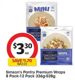 Coles Simson's Pantry Premium Wraps offer