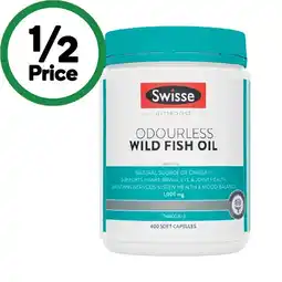 Woolworths Swisse Ultiboost Odourless Wild Fish Oil Capsules offer