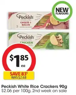 Coles Peckish White Rice Crackers offer