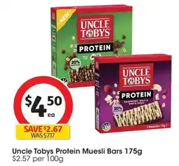 Coles Uncle Tobys Protein Muesli Bars offer