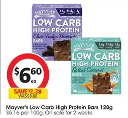 Coles Mayver's Low Carb High Protein Bars offer