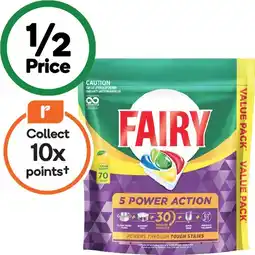 Woolworths Fairy 5 Power Action Dishwasher Tablets offer