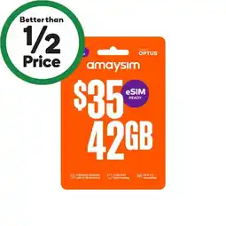 Woolworths amaysim $35 Starter Pack¥ offer