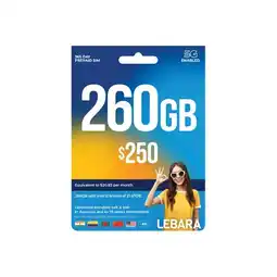 Woolworths Lebara $250 Starter Pack offer