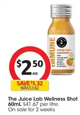 Coles The Juice Lab Wellness Shot offer