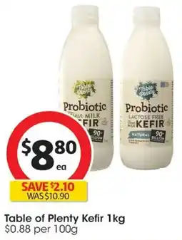 Coles Table of Plenty Kefir offer
