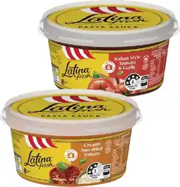 Coles Latina Pasta Sauce offer