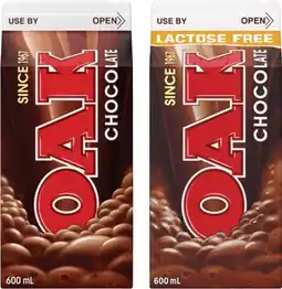 Coles Oak Flavoured Milk offer