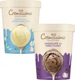 Coles Streets Cremissimo Ice Cream Tub offer