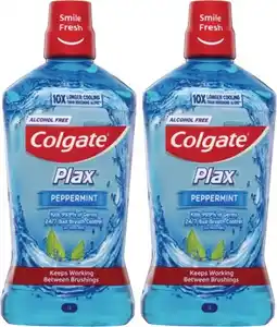 Coles NEW Colgate Plax Peppermint Mouthwash offer