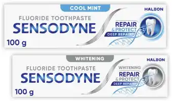 Coles Sensodyne Repair & Protect Whitening or Cool Mint Toothpaste 100g offer