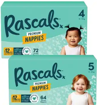 Coles Rascals Premium Jumbo Nappies-108 Pack offer