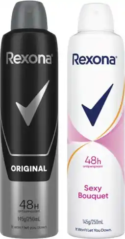 Coles Rexona 48hr Aerosol Deodorant offer