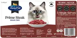 Coles Fussy Cat Grainfree Prime Steak Mince Cat Food offer