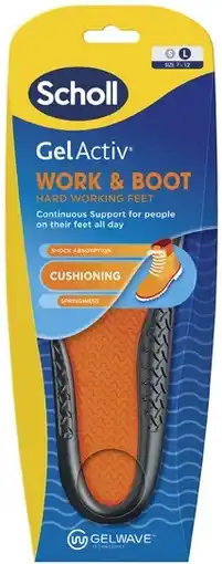 Coles Scholl Gel Activ Work & Boot Cushioning Insole 1 Pair offer