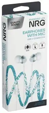 Coles NRG Wired Earphones with Mic USB C offer