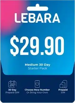 Coles Lebara $29.90 Starter Pack offer