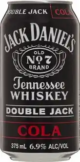 Coles Jack Daniels Double Jack & Cola Cans offer