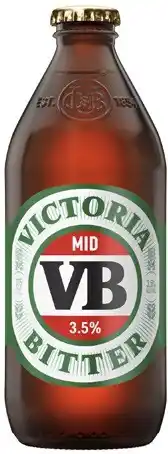 Coles NEW Victoria Bitter 3.5% Bottles offer