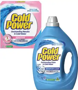 Coles Cold power laundry liquid or powder offer