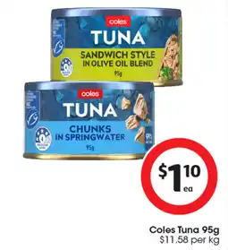Coles Coles Tuna offer