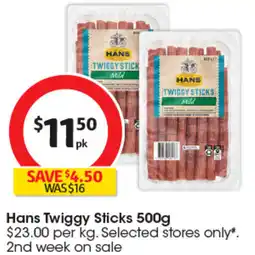 Coles Hans Twiggy Sticks offer