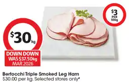 Coles Bertocchi Triple Smoked Leg Ham offer