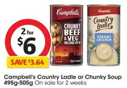 Coles Campbell's Country Ladle or Chunky Soup offer