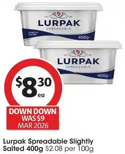 Coles Lurpak Spreadable Slightly Salted offer