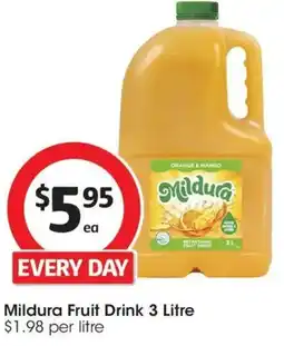 Coles Mildura Fruit Drink offer