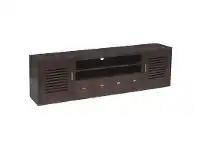 LivingStyles Holland Solid Mahogany 2 Door 4 DVD Drawer Entertainment in Chocolate offer